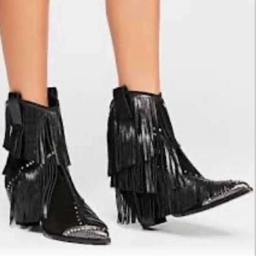 Zoltaire and Zadig Carla Plus Fringed Western Boot